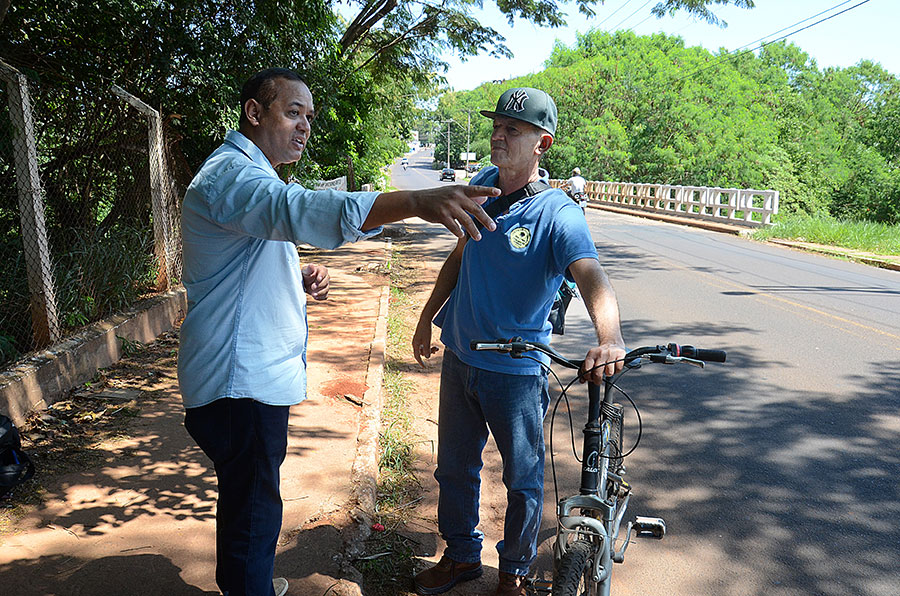 Denilson Pichitelli quer melhorias em ponte da Fundadores